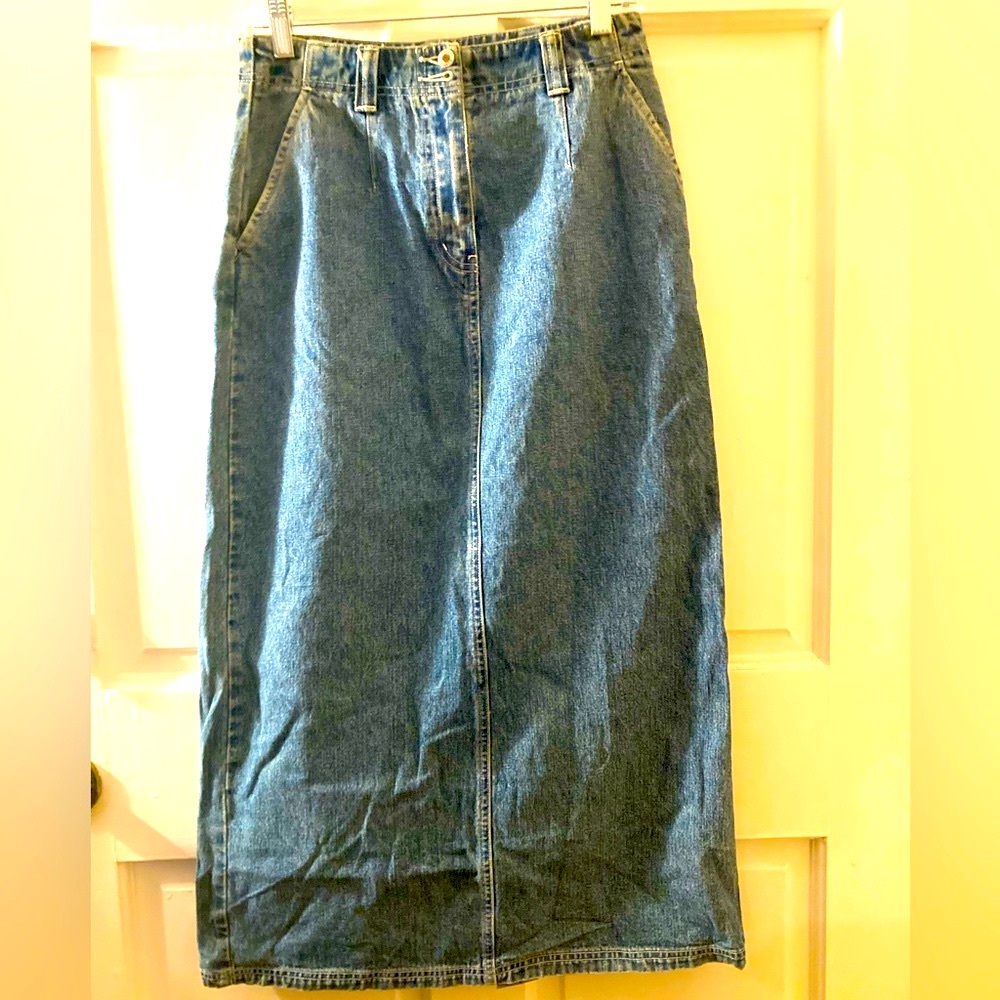 Vintage Paul Harris Denim Midi Skirt EUC 6